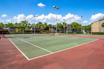 Full Sized Tennis Court at 2400 Briarwest Apartments, Houston